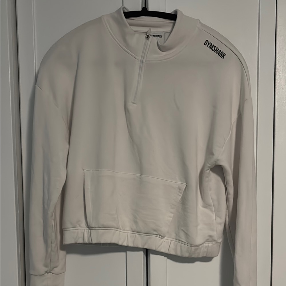 Gymshark White Cowl Neck Sweater Relaxed Fit #0017